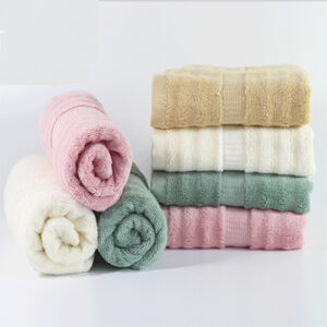 Comfortable Cooling Soft Bamboo Fiber Cute Pink Bath Set Towel